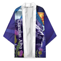 Cianalas Alba Scotland Kimono Scottish Lion and Thistle Purple Version