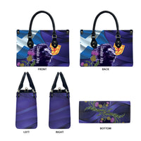 Cianalas Alba Scotland Leather Bag Scottish Lion and Thistle Purple Version