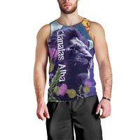 Cianalas Alba Scotland Men Tank Top Scottish Lion and Thistle Purple Version