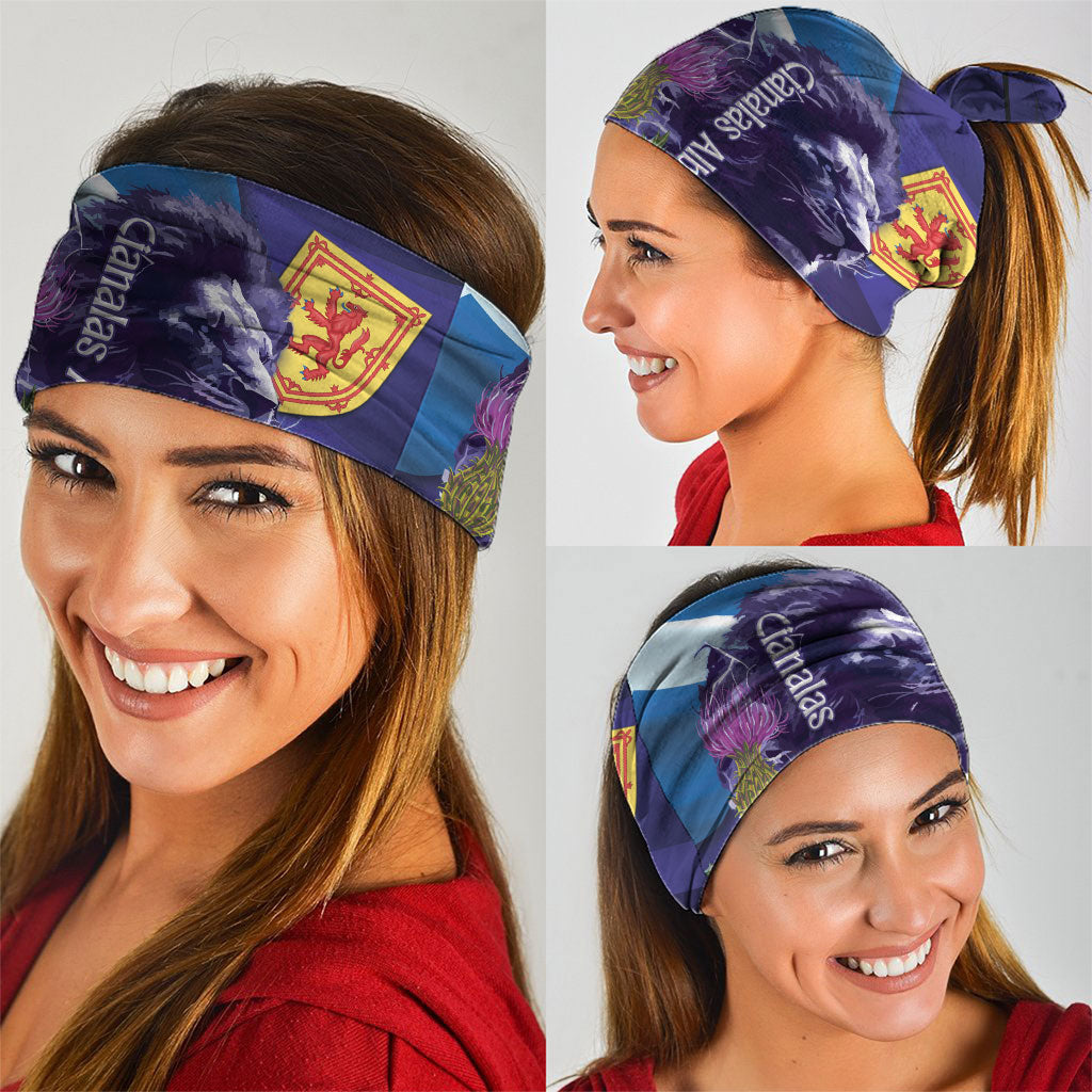 Cianalas Alba Scotland Neck Gaiter Scottish Lion and Thistle Purple Version