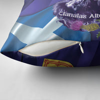 Cianalas Alba Scotland Pillow Cover Scottish Lion and Thistle Purple Version