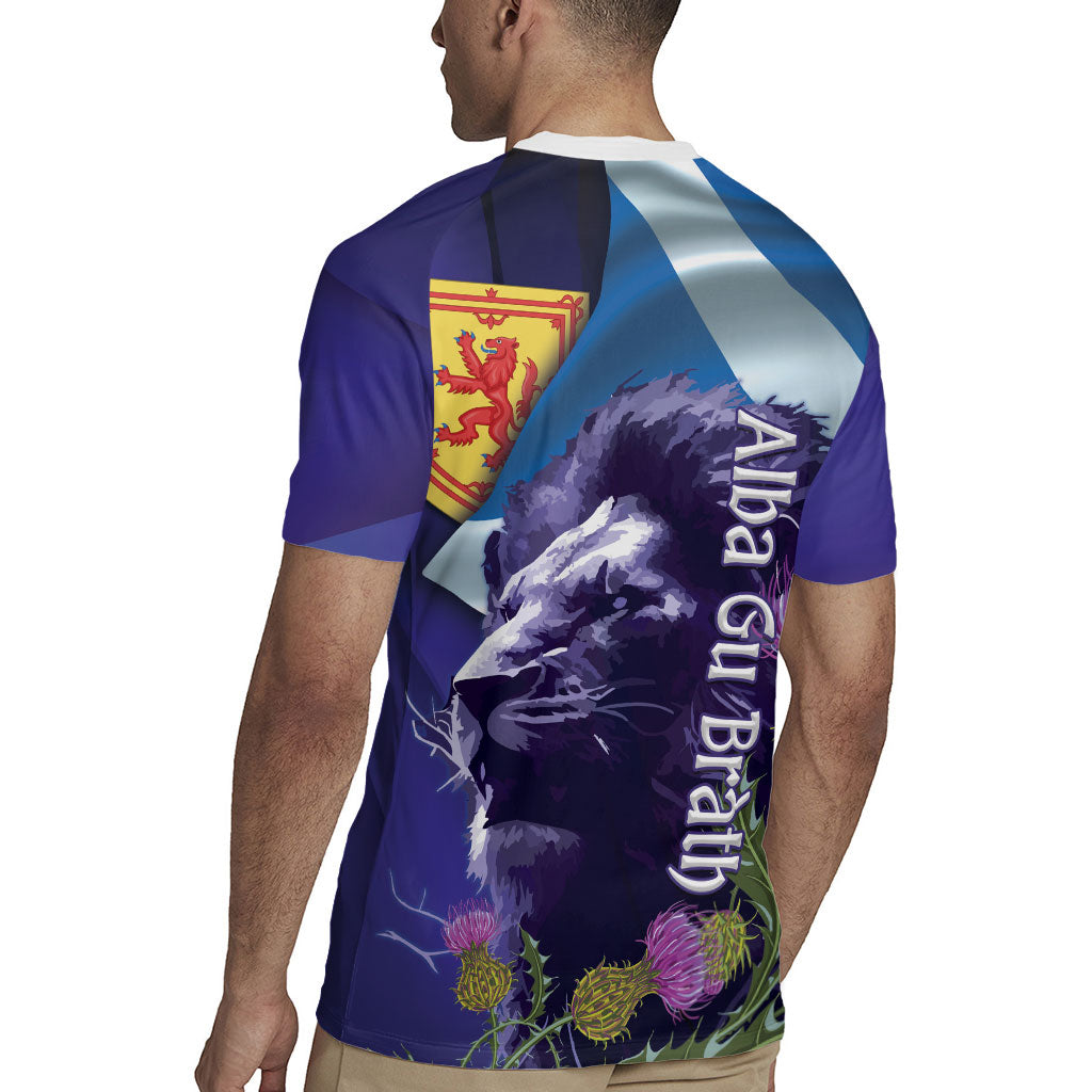Cianalas Alba Scotland Rugby Jersey Scottish Lion and Thistle Purple Version