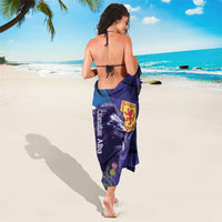 Cianalas Alba Scotland Sarong Scottish Lion and Thistle Purple Version