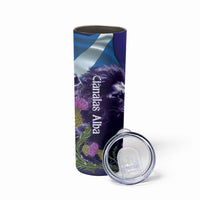 Cianalas Alba Scotland Skinny Tumbler Scottish Lion and Thistle Purple Version