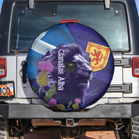 Cianalas Alba Scotland Spare Tire Cover Scottish Lion and Thistle Purple Version