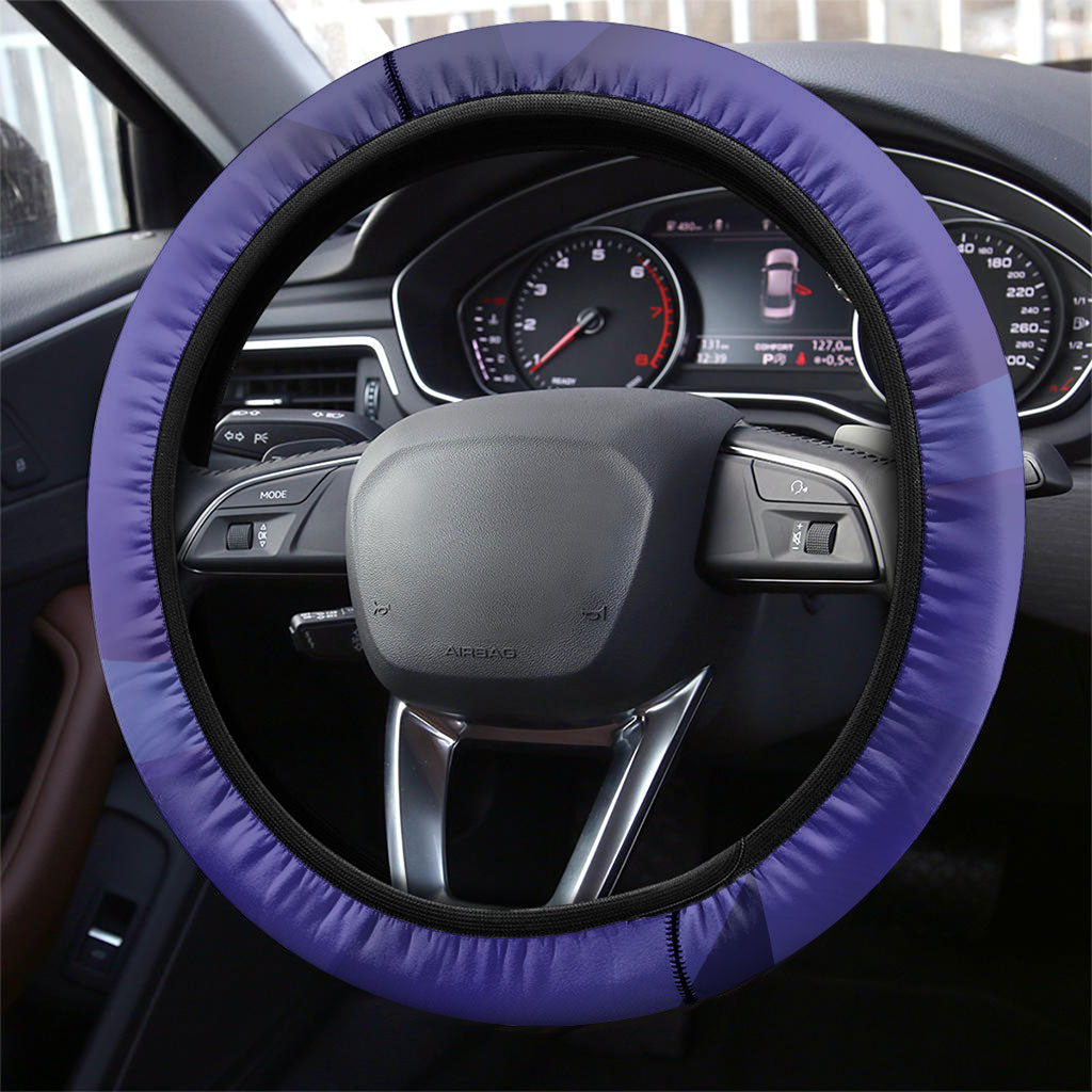 Cianalas Alba Scotland Steering Wheel Cover Scottish Lion and Thistle Purple Version