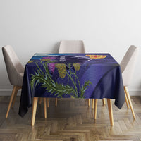 Cianalas Alba Scotland Tablecloth Scottish Lion and Thistle Purple Version