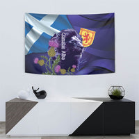 Cianalas Alba Scotland Tapestry Scottish Lion and Thistle Purple Version