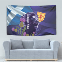 Cianalas Alba Scotland Tapestry Scottish Lion and Thistle Purple Version