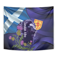 Cianalas Alba Scotland Tapestry Scottish Lion and Thistle Purple Version