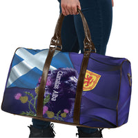 Cianalas Alba Scotland Travel Bag Scottish Lion and Thistle Purple Version