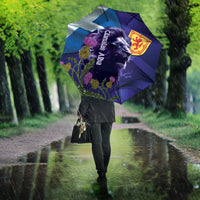 Cianalas Alba Scotland Umbrella Scottish Lion and Thistle Purple Version