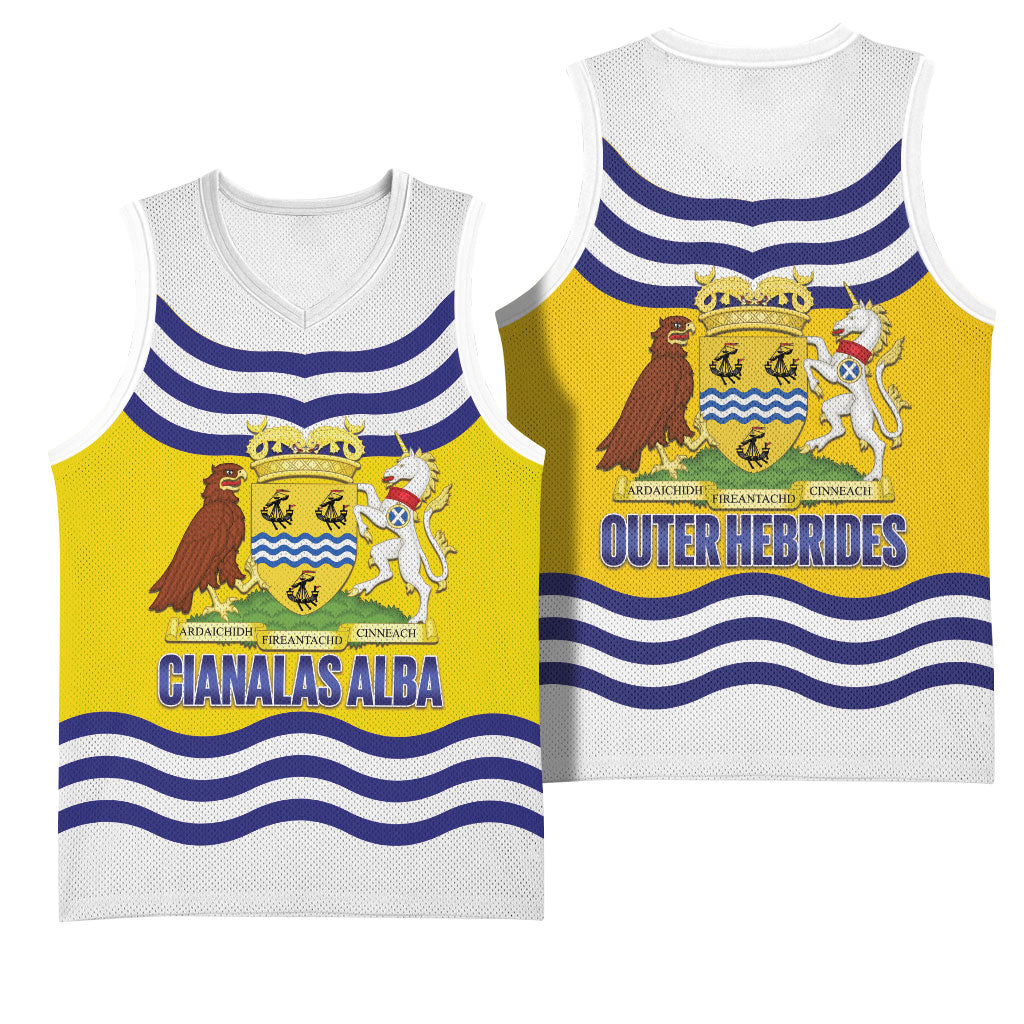 Cianalas Alba Outer Hebrides Basketball Jersey Scotland Western Isles Flag Color