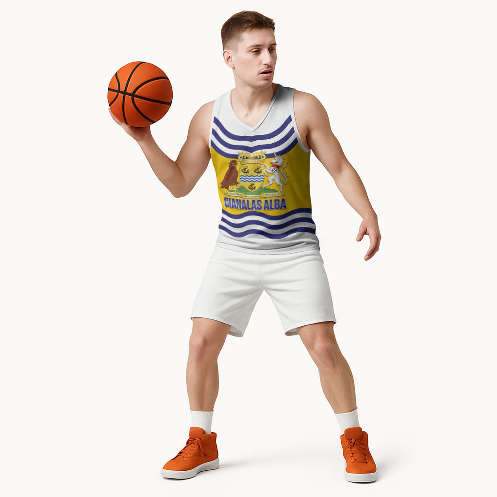 Cianalas Alba Outer Hebrides Basketball Jersey Scotland Western Isles Flag Color