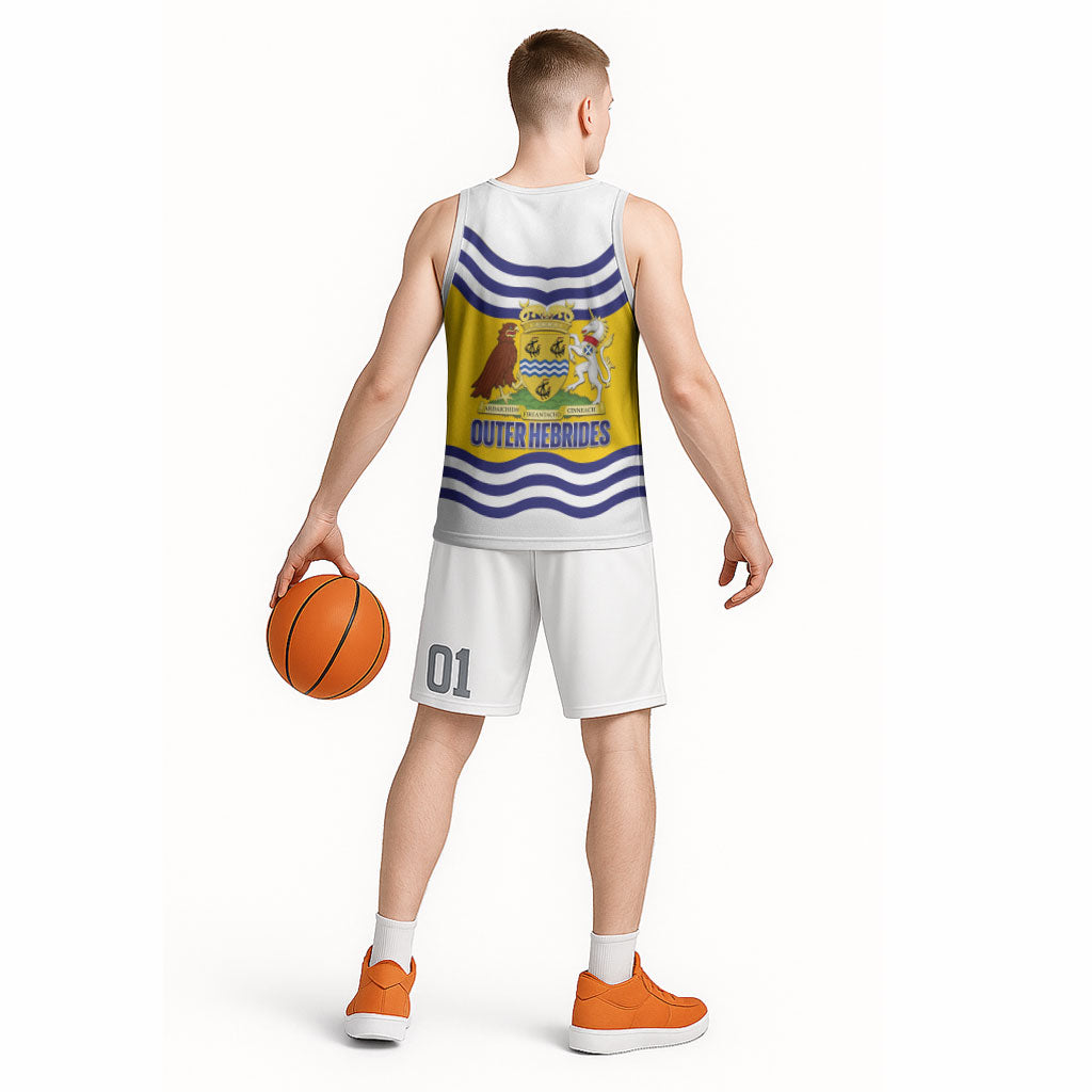 Cianalas Alba Outer Hebrides Basketball Jersey Scotland Western Isles Flag Color