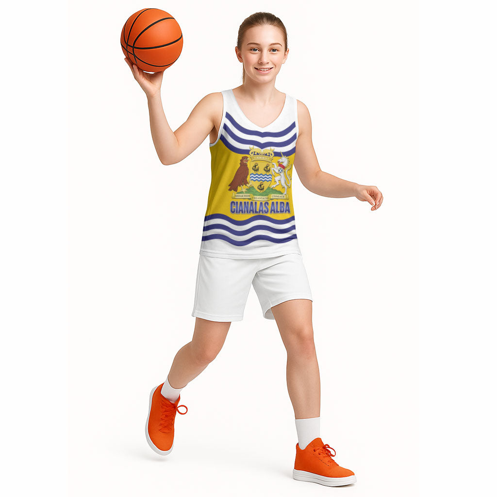 Cianalas Alba Outer Hebrides Basketball Jersey Scotland Western Isles Flag Color