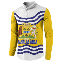 Cianalas Alba Outer Hebrides Button Sweatshirt Scotland Western Isles Flag Color