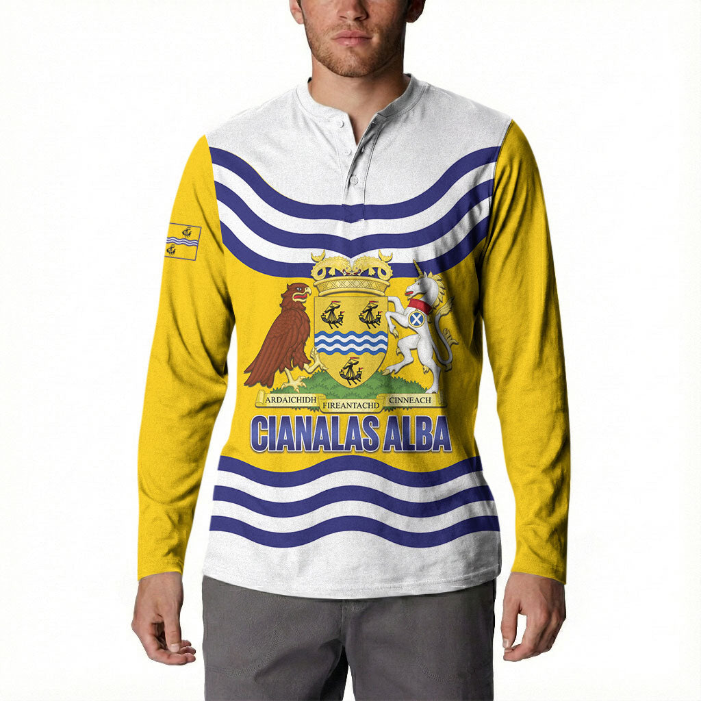 Cianalas Alba Outer Hebrides Button Sweatshirt Scotland Western Isles Flag Color