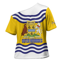 Cianalas Alba Outer Hebrides Cross Shoulder Shirt Scotland Western Isles Flag Color