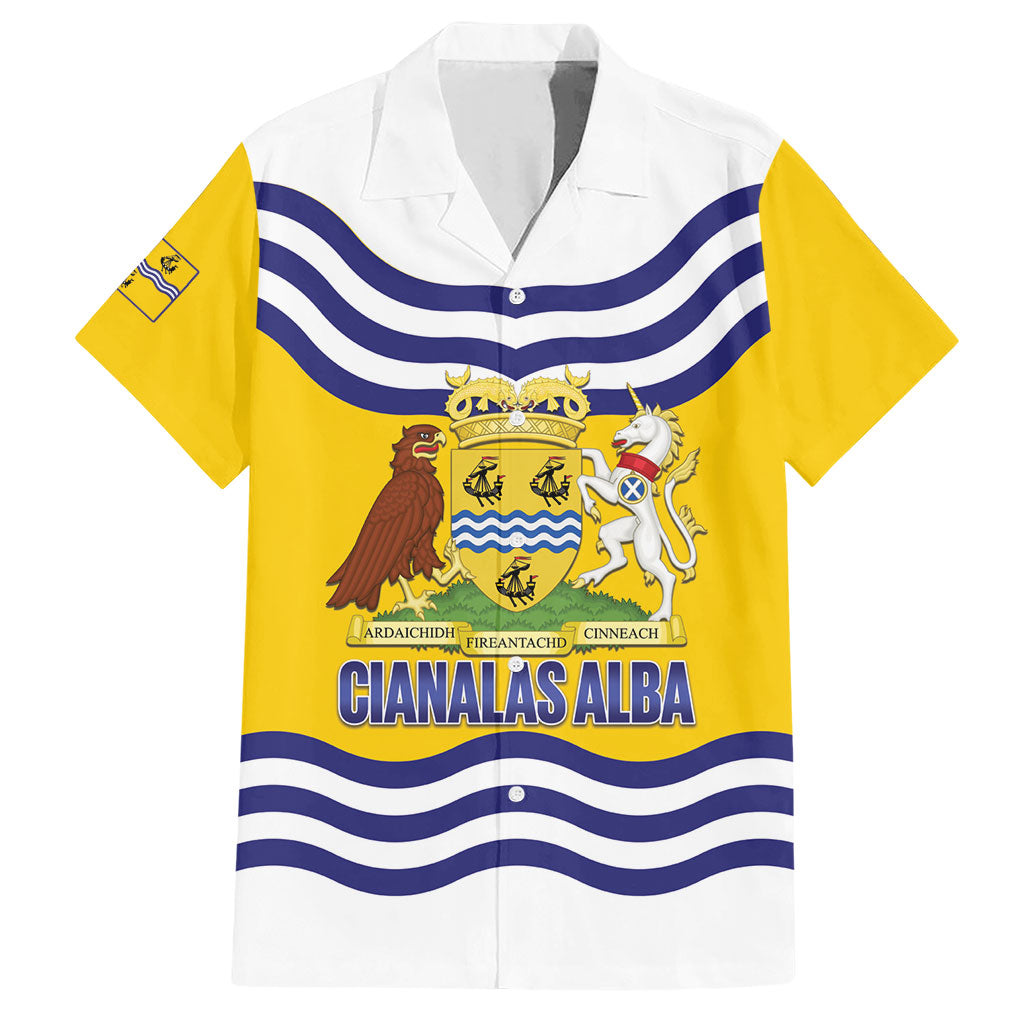 Cianalas Alba Outer Hebrides Hawaiian Shirt Scotland Western Isles Flag Color
