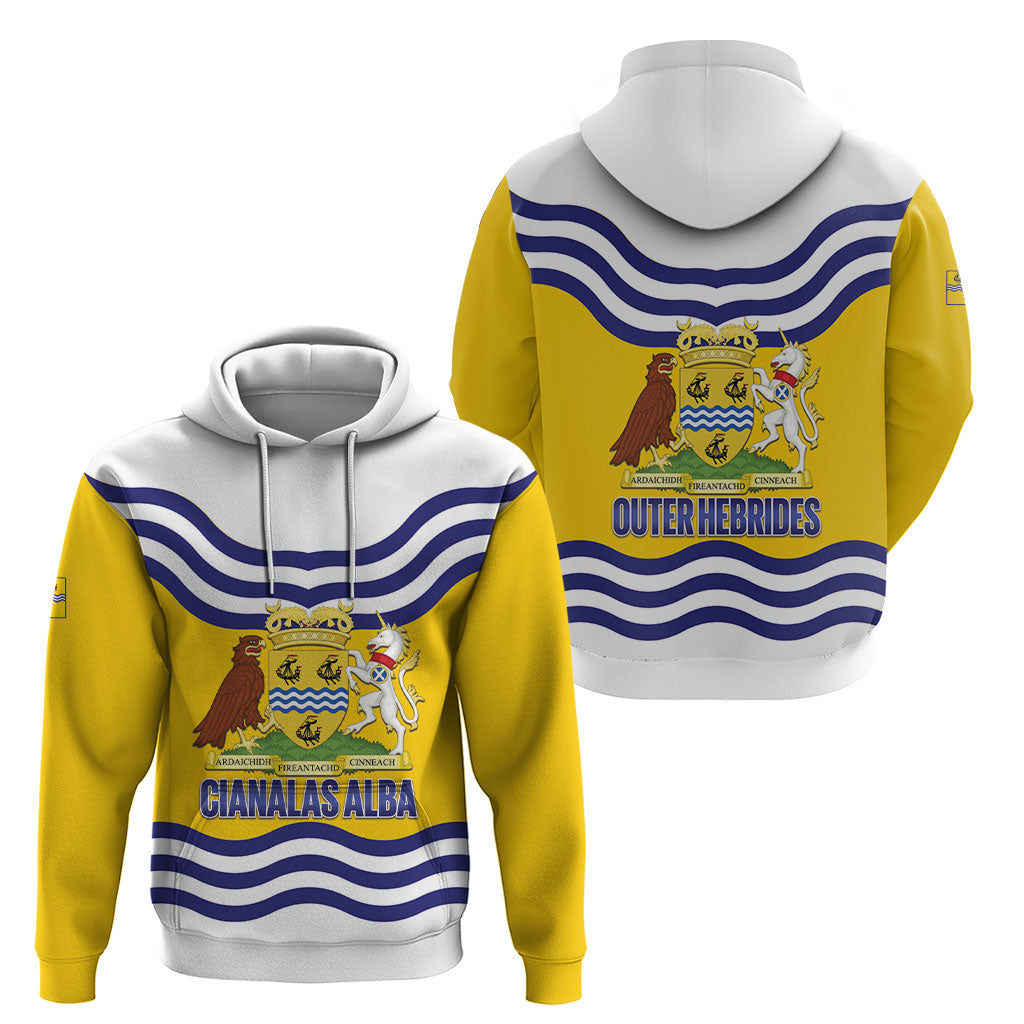 Cianalas Alba Outer Hebrides Hoodie Scotland Western Isles Flag Color