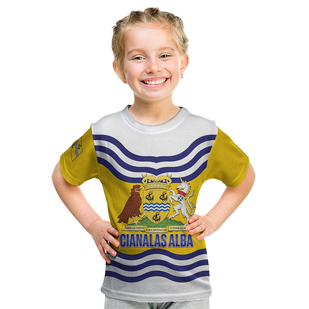 Cianalas Alba Outer Hebrides Kid T Shirt Scotland Western Isles Flag Color