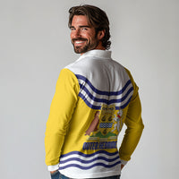 Cianalas Alba Outer Hebrides Long Sleeve Polo Shirt Scotland Western Isles Flag Color