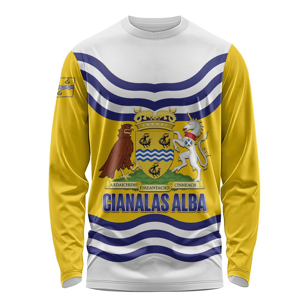Cianalas Alba Outer Hebrides Long Sleeve Shirt Scotland Western Isles Flag Color