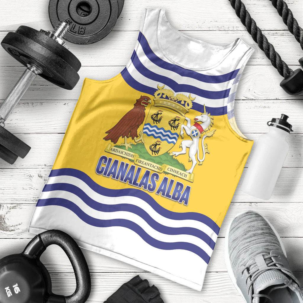 Cianalas Alba Outer Hebrides Men Tank Top Scotland Western Isles Flag Color