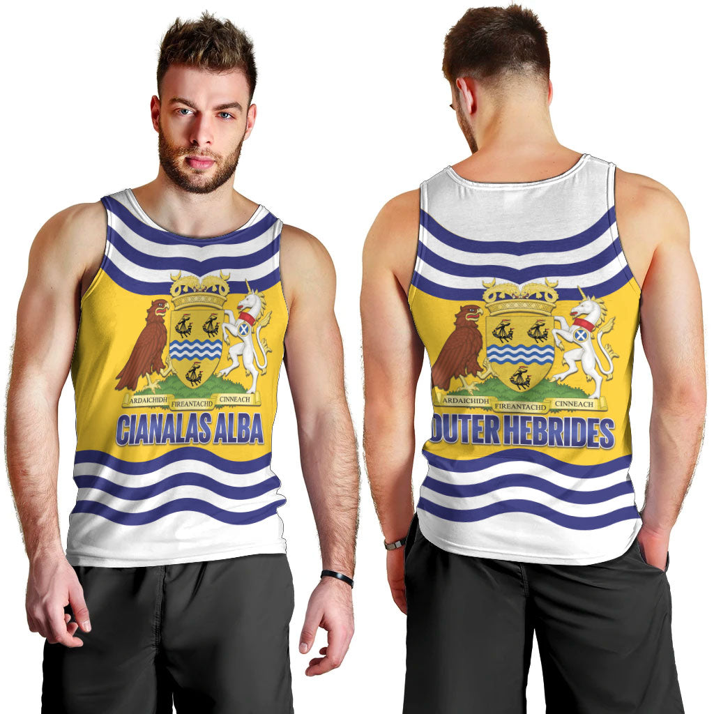 Cianalas Alba Outer Hebrides Men Tank Top Scotland Western Isles Flag Color