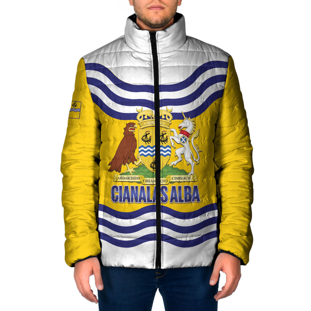 Cianalas Alba Outer Hebrides Padded Jacket Scotland Western Isles Flag Color