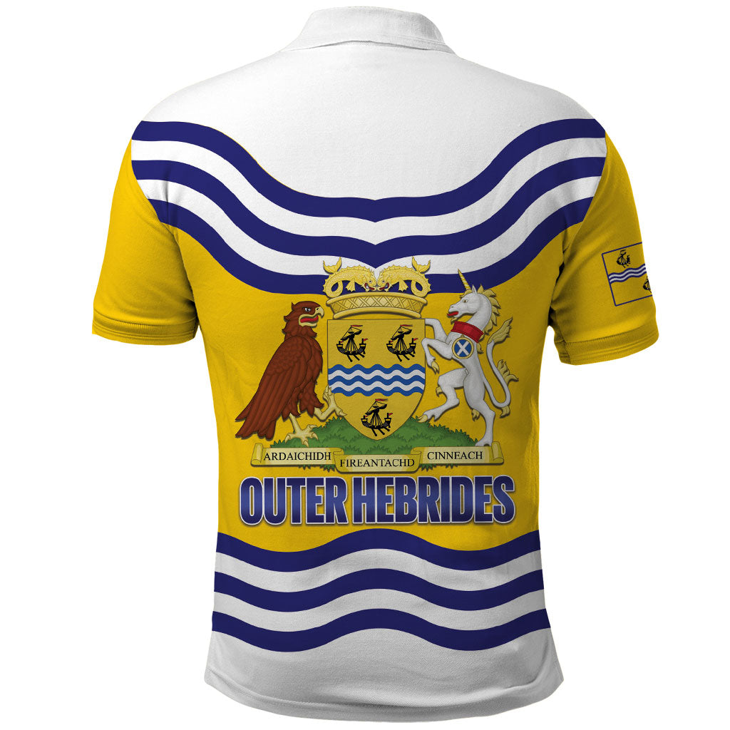 Cianalas Alba Outer Hebrides Polo Shirt Scotland Western Isles Flag Color