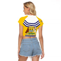 Cianalas Alba Outer Hebrides Raglan Cropped T Shirt Scotland Western Isles Flag Color