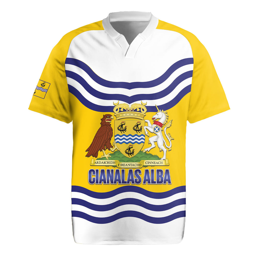 Cianalas Alba Outer Hebrides Rugby Jersey Scotland Western Isles Flag Color