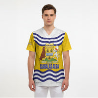 Cianalas Alba Outer Hebrides Scrub Top Scotland Western Isles Flag Color