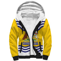 Cianalas Alba Outer Hebrides Sherpa Hoodie Scotland Western Isles Flag Color
