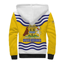 Cianalas Alba Outer Hebrides Sherpa Hoodie Scotland Western Isles Flag Color