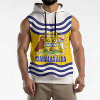 Cianalas Alba Outer Hebrides Sleeveless Hoodie Scotland Western Isles Flag Color