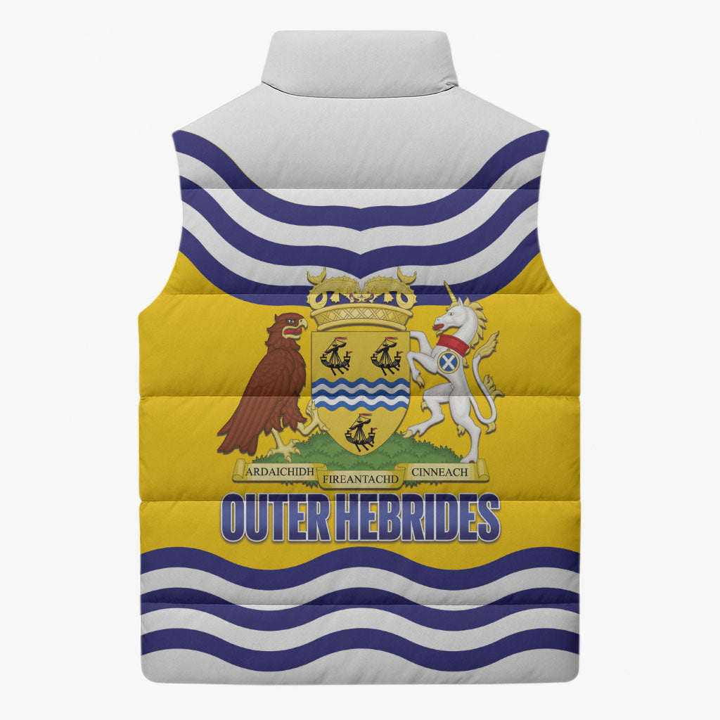 Cianalas Alba Outer Hebrides Sleeveless Puffer Jacket Scotland Western Isles Flag Color