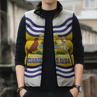 Cianalas Alba Outer Hebrides Sleeveless Puffer Jacket Scotland Western Isles Flag Color