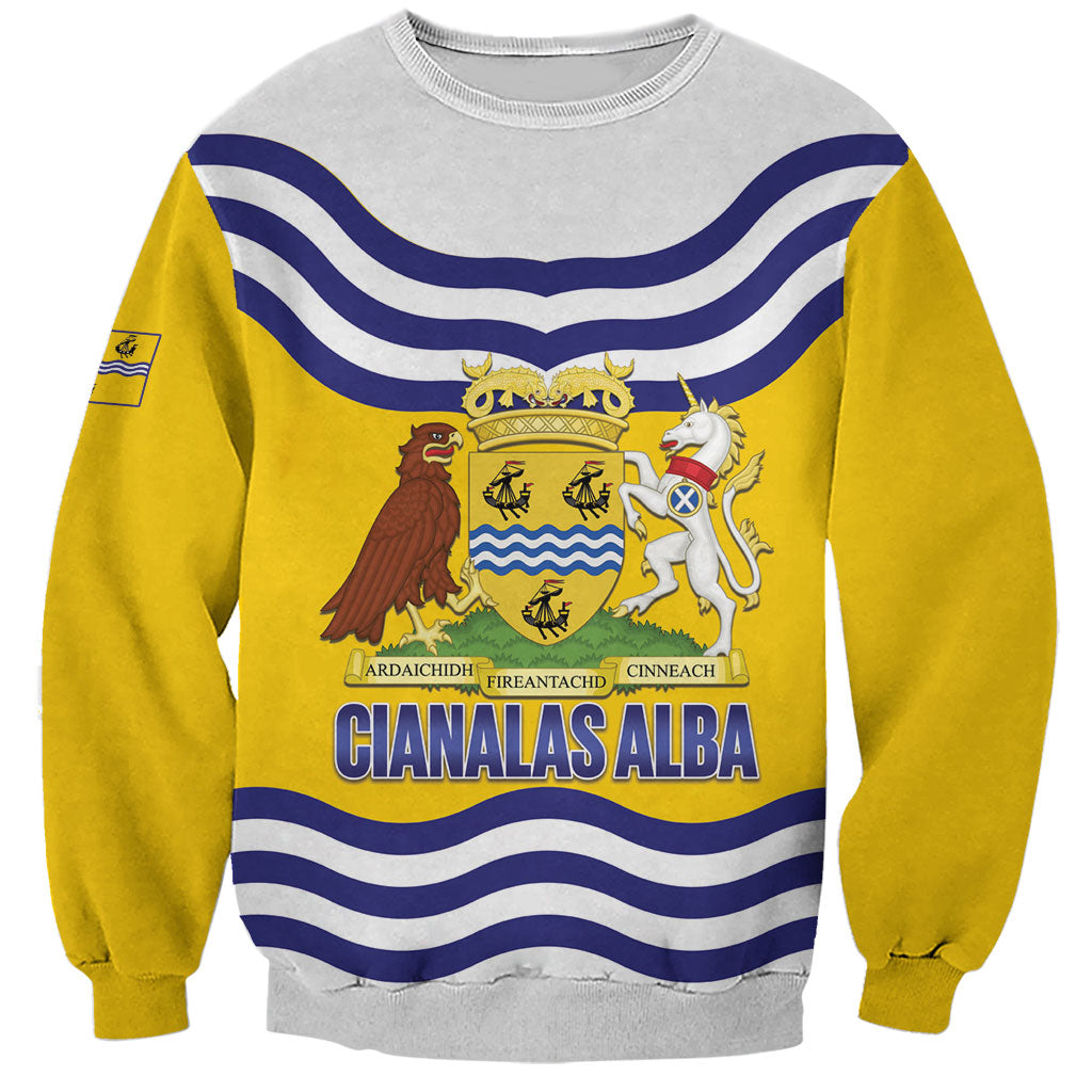 Cianalas Alba Outer Hebrides Sweatshirt Scotland Western Isles Flag Color