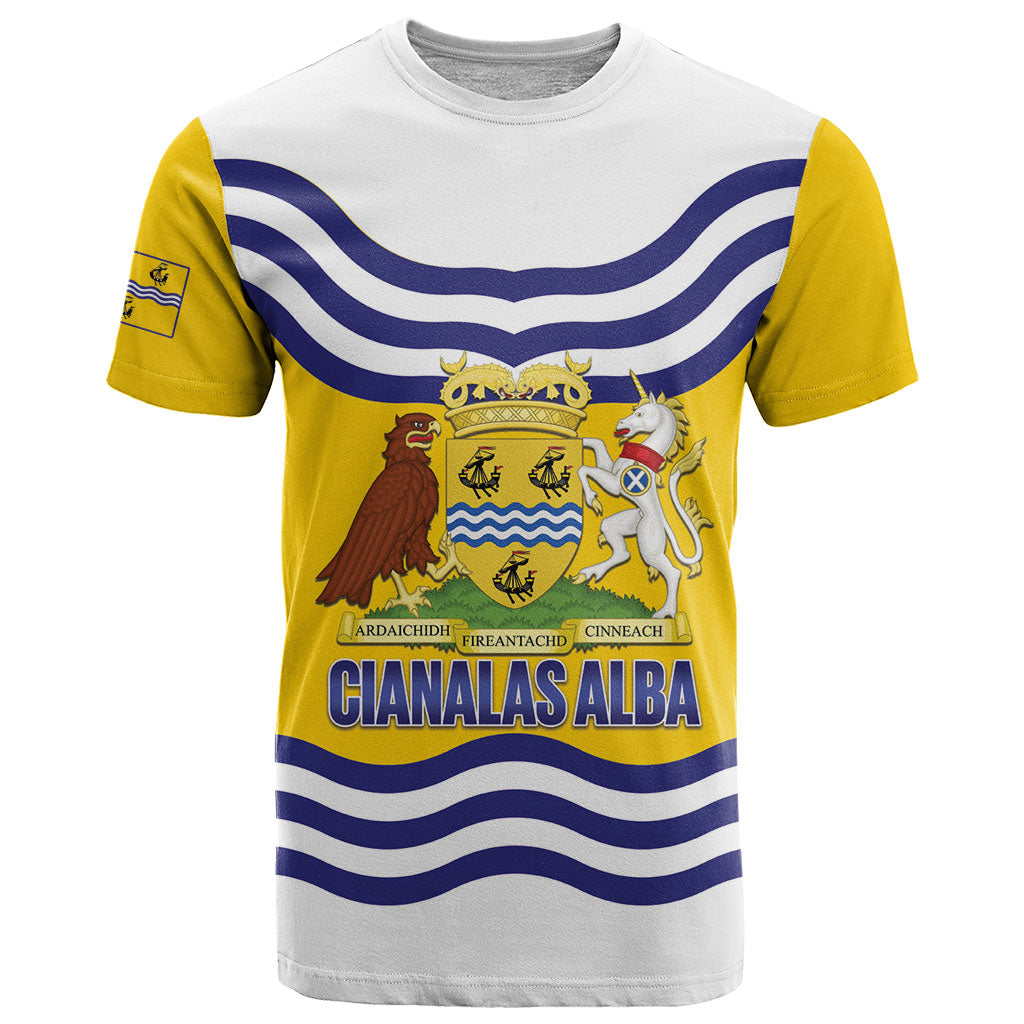 Cianalas Alba Outer Hebrides T Shirt Scotland Western Isles Flag Color