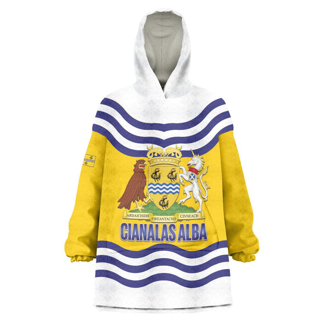 Cianalas Alba Outer Hebrides Wearable Blanket Hoodie Scotland Western Isles Flag Color