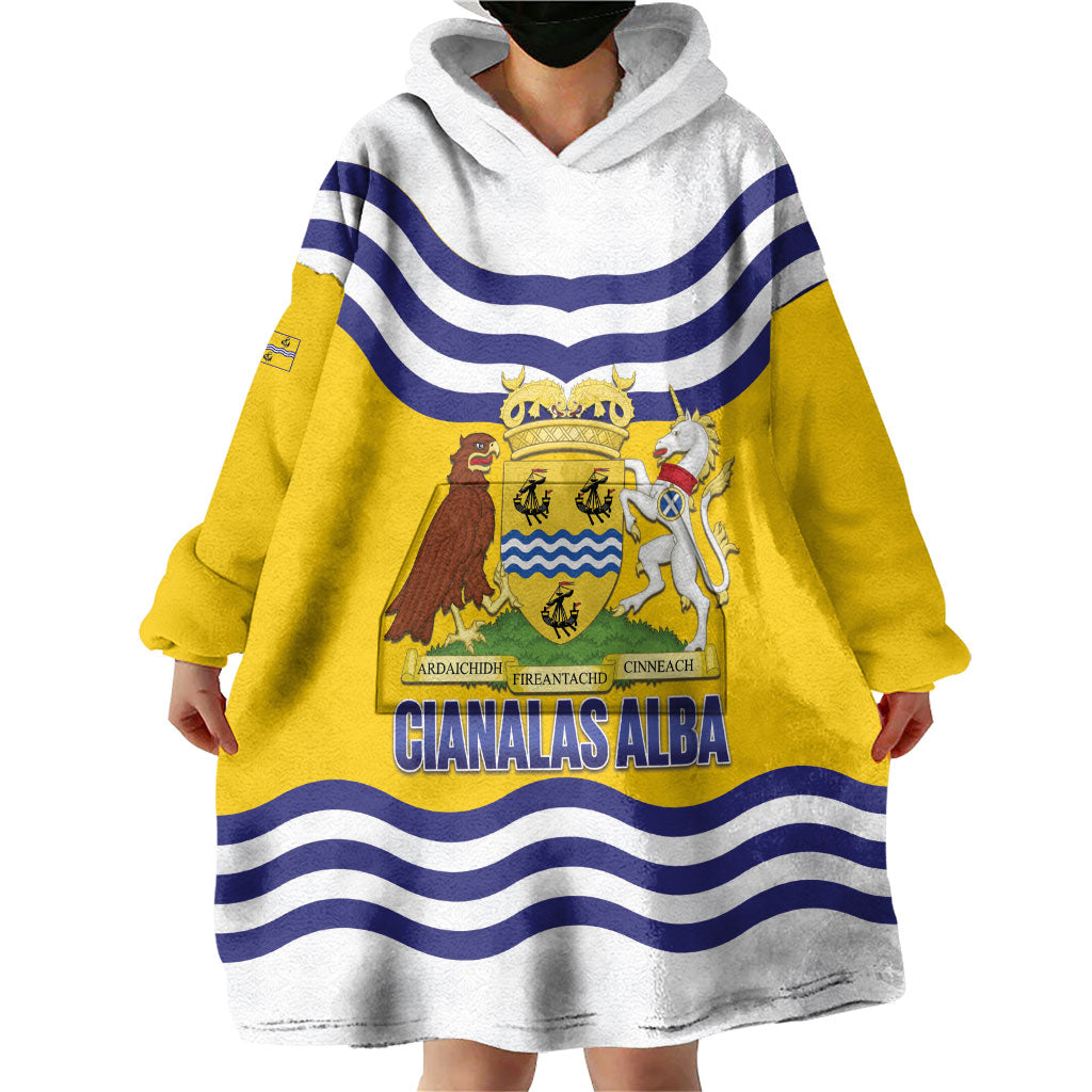 Cianalas Alba Outer Hebrides Wearable Blanket Hoodie Scotland Western Isles Flag Color