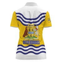 Cianalas Alba Outer Hebrides Women Polo Shirt Scotland Western Isles Flag Color