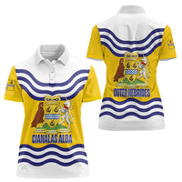 Cianalas Alba Outer Hebrides Women Polo Shirt Scotland Western Isles Flag Color