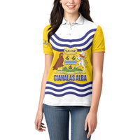 Cianalas Alba Outer Hebrides Women Polo Shirt Scotland Western Isles Flag Color