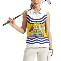 Cianalas Alba Outer Hebrides Women Sleeveless Polo Shirt Scotland Western Isles Flag Color
