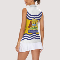 Cianalas Alba Outer Hebrides Women Sleeveless Polo Shirt Scotland Western Isles Flag Color