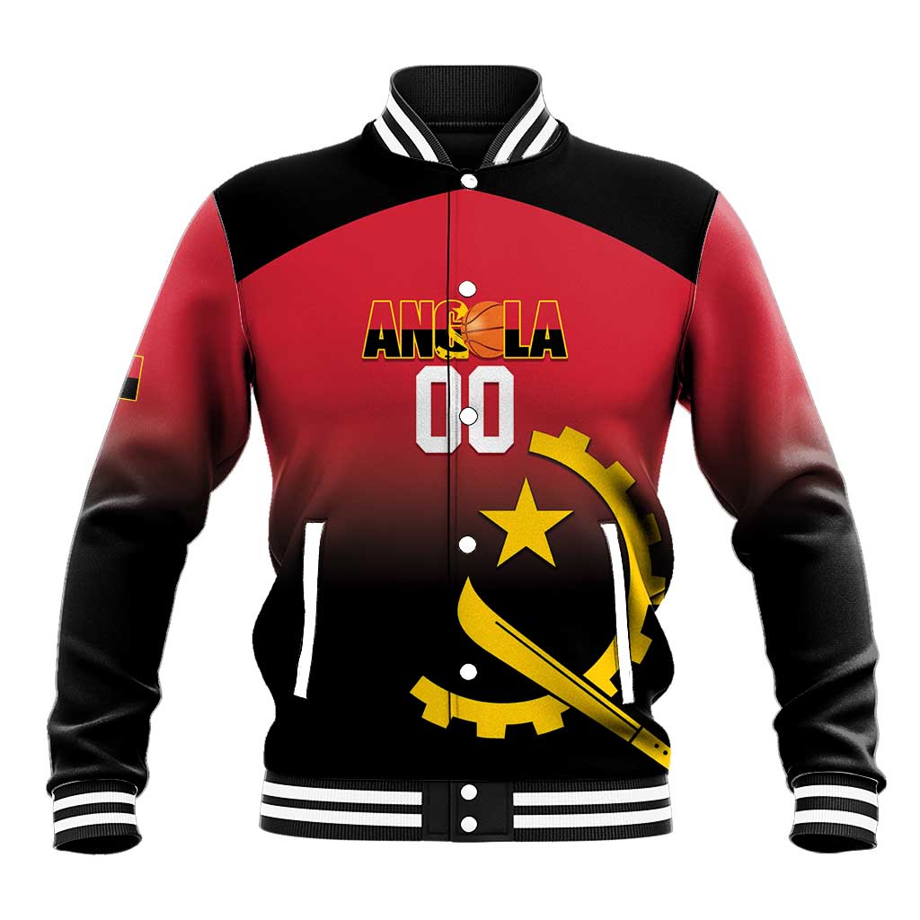 Angola Basketball Custom Baseball Jacket Go Champions Angolan - Wonder Print Shop